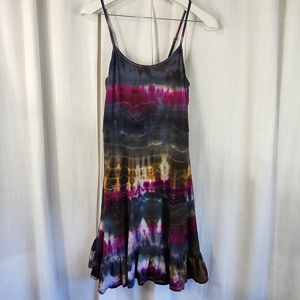 Tie-Dye Spaghetti Strap Mini Dress
